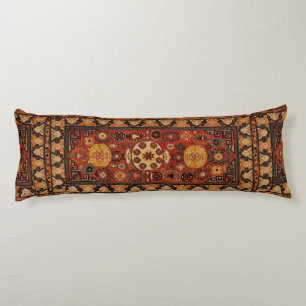 Kashi  carpet design in oranges body pillow