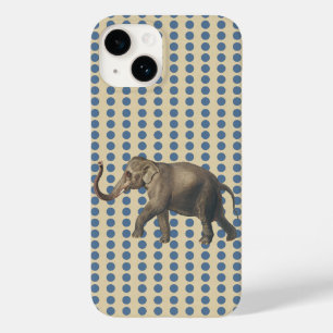 Kashmir Blue Spice Moods Dots with Elephant Case-Mate iPhone 14 Case