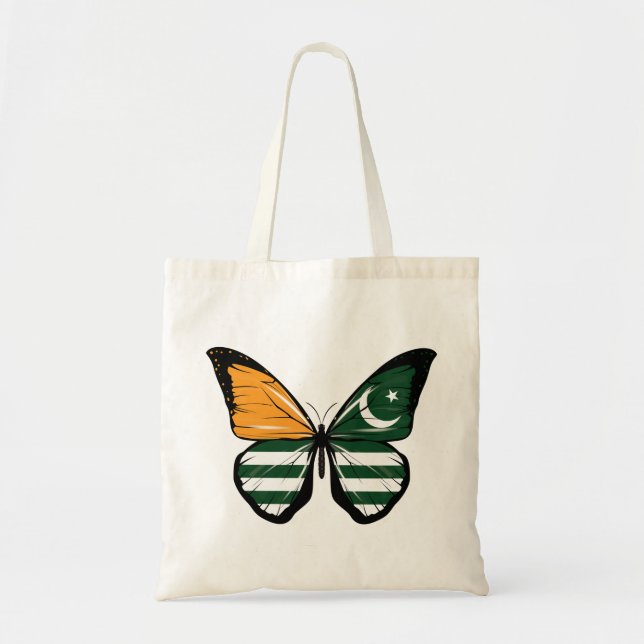 Kashmir Butterfly Flag Tote Bag (Front)
