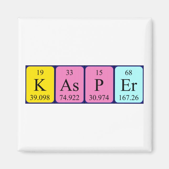 Kasper periodic table name magnet (Front)
