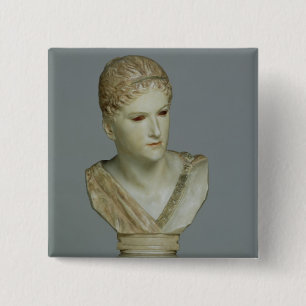 Kassandra, c.1895 2 inch square button