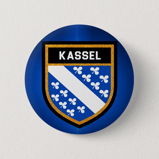 Kassel Flag 2 Inch Round Button (Front)