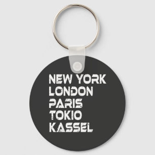 Kassel New York London Paris Tokio Anhänger Keychain