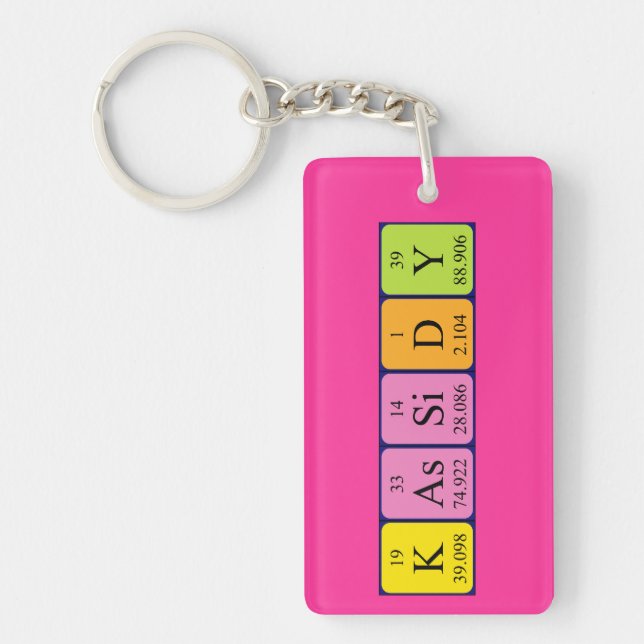 Kassidy periodic table name keyring (Front)