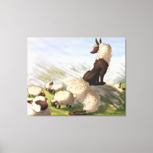 Kastraal Draggo Sheep Guardians - Stretched Canvas