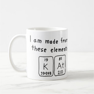 Kat periodic table name mug