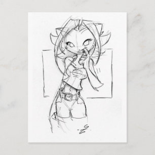 Kat Tooth Pick Postcard