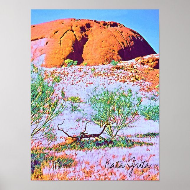 Kata Tjuta The Olgas Central Australia travel Poster (Front)