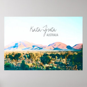 Kata Tjuta The Olgas Central Australia travel Poster