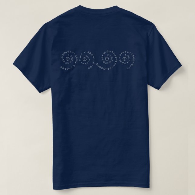 Katakamuna Power verses - 5 to 8 Songs of Creation T-Shirt (Design Back)