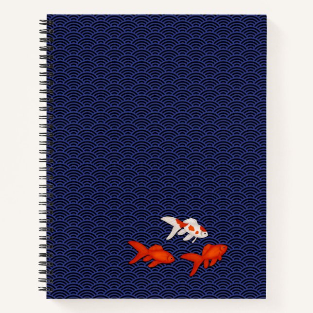Katakana & Goldfish Personalized Japanese Student Notebook (Front)