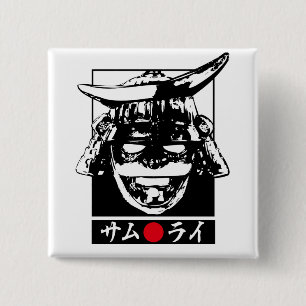 [Katakana] Samurai 2 Inch Square Button
