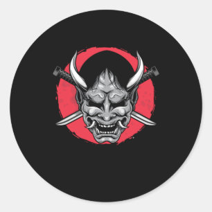 Katana Japan Swords Japanese Art Ninja Samurai Gif Classic Round Sticker