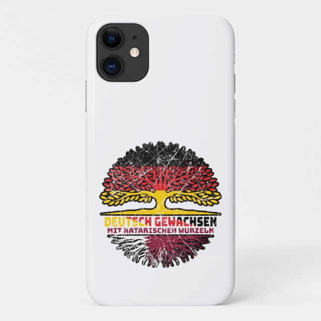 Katar Katarisch Deutsch Deutschland Baum Wurzel Case-Mate iPhone Case (Back)