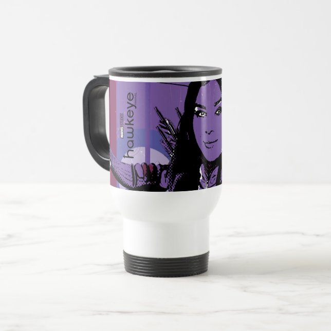 Kate Bishop Graphic Travel Mug (Front Left)