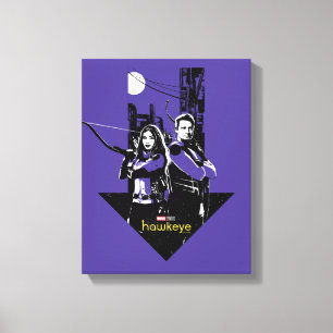 Kate Bishop & Hawkeye Arrow Graphic Canvas Print