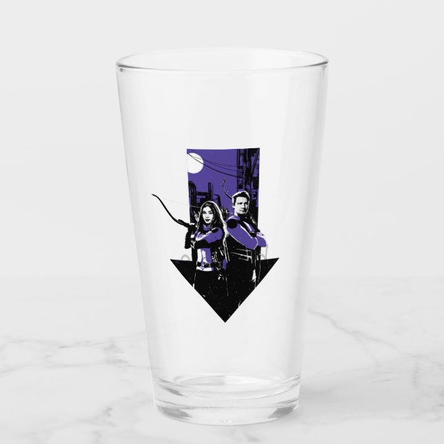 Kate Bishop & Hawkeye Arrow Graphic Glass (Front)