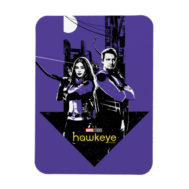 Kate Bishop & Hawkeye Arrow Graphic Magnet (Vertical)