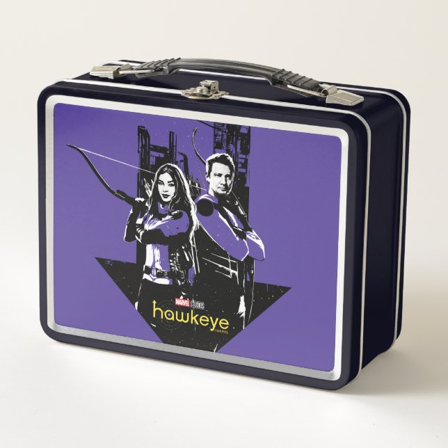 Kate Bishop & Hawkeye Arrow Graphic Metal Lunch Box (Front)