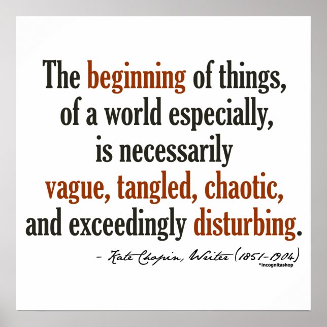 Kate Chopin Quote Poster (Front)