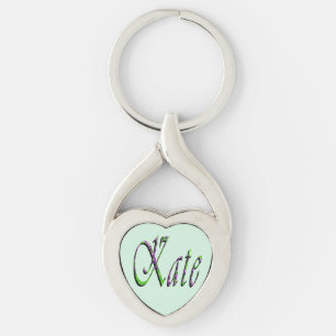 "Kate" Floral Lavender Kate Name, Keychain