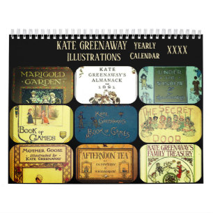 Kate Greenaway Illustrations Personalize Year    Calendar