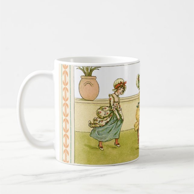 Kate Greenaway Jardin Vintage filles Mug (Gauche)
