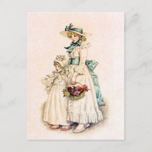 Kate Greenaway: Sisters Postcard