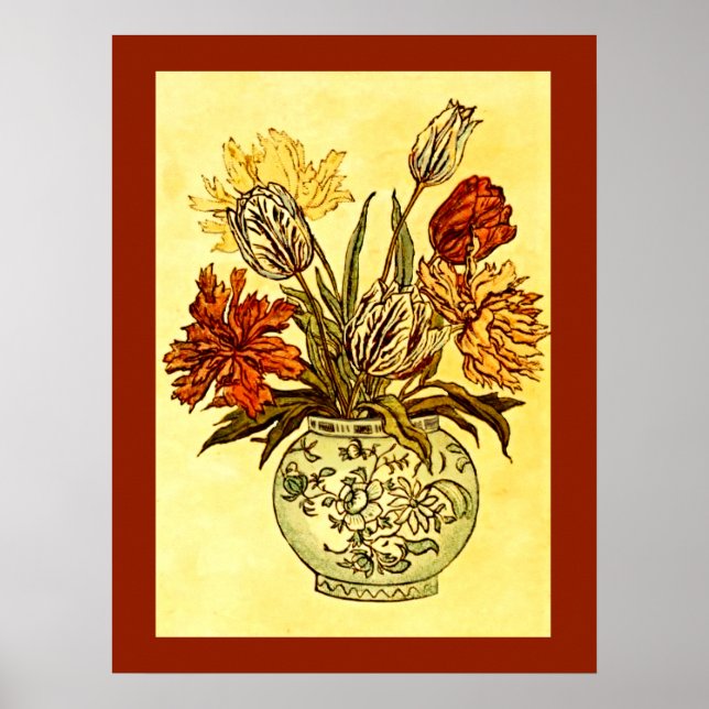 Kate Greenaway Victorian Vintage Bouquet Poster (Front)