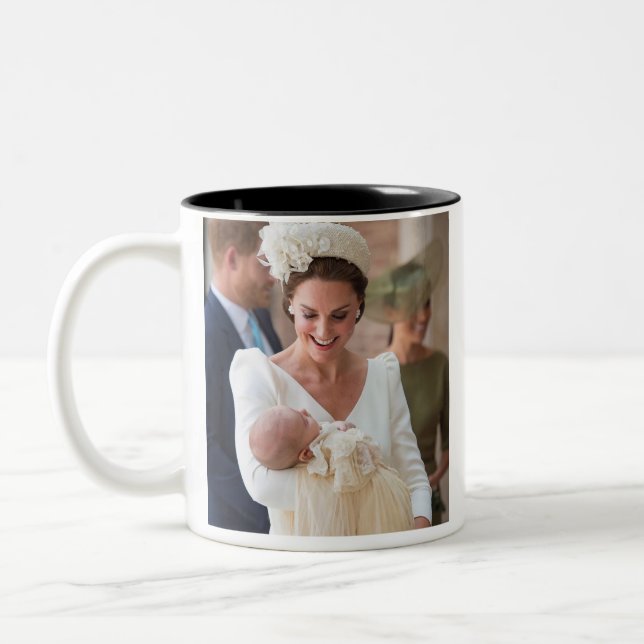 Kate Middleton and Prince Louis Two-Tone Coffee Mug (Left)