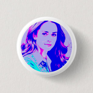kate middleton create your own photo  1 inch round button