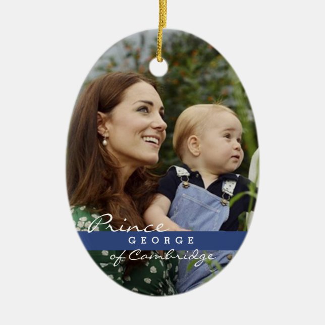 Kate Middleton Prince George Ceramic Ornament (Front)