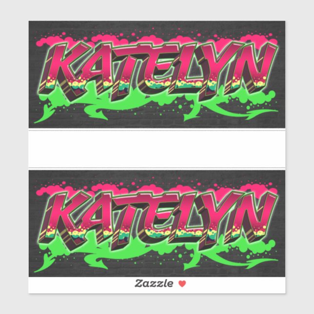 Katelyn First Name Graffiti Sticker (Sheet)