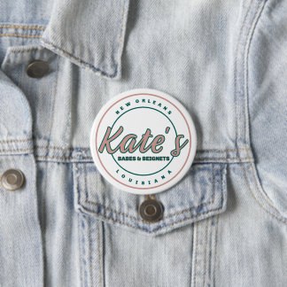 kate's babes and beignets 3 inch round button