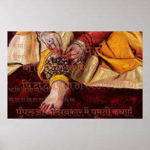 Kathak Dance Indian Wall Decor Cultural Art