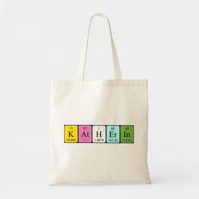 Katherin periodic table name tote bag (Front)