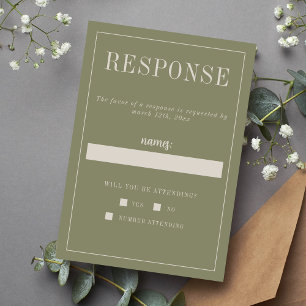 Katherine Curated Colours Wedding RSVP Card
