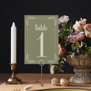 Katherine Frame   Curated Colours   Wedding Table Number