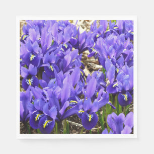 Katherine Hodgkin Irises Purple Spring Floral Napkin