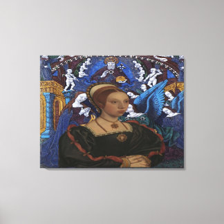 KATHERINE HOWARD QUEEN OF ENGLAND & ANNUNCIATION CANVAS PRINT