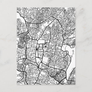 Kathmandu Nepal Map Postcard