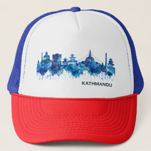 Kathmandu Nepal Skyline Blue Trucker Hat