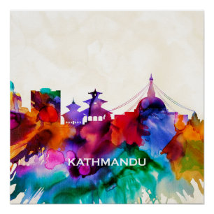 Kathmandu Skyline Poster
