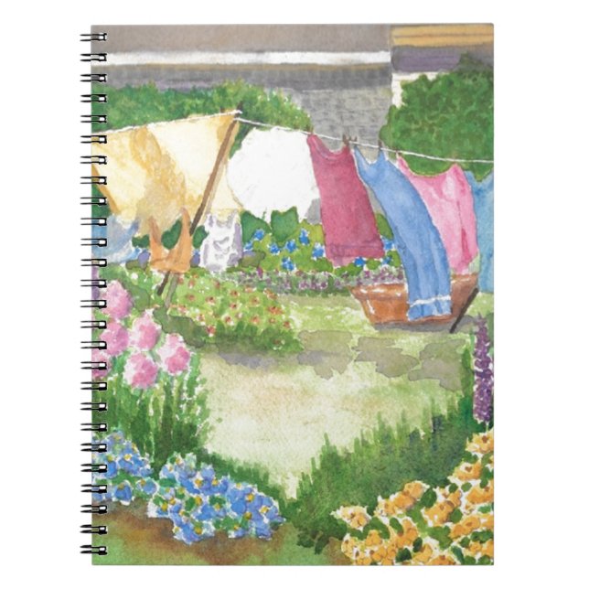 Kathy's Laundry on Monhegan Is Maine Notebook (Front)