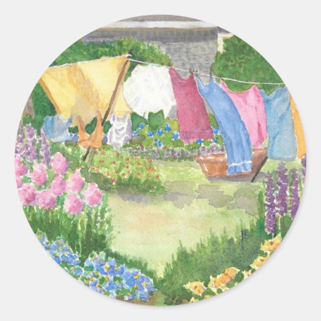 Kathy's Laundry on Monhegan Is Me Round Sticker (Front)