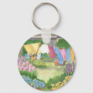 Kathy's Laundry on Monhegan Island Maine Key Chain