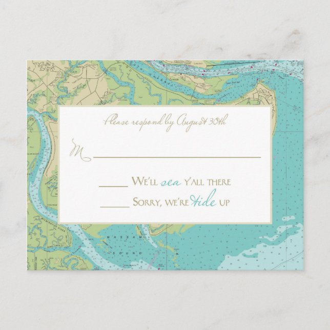 Katie & Brad's Wedding Reply Postcard (Front)