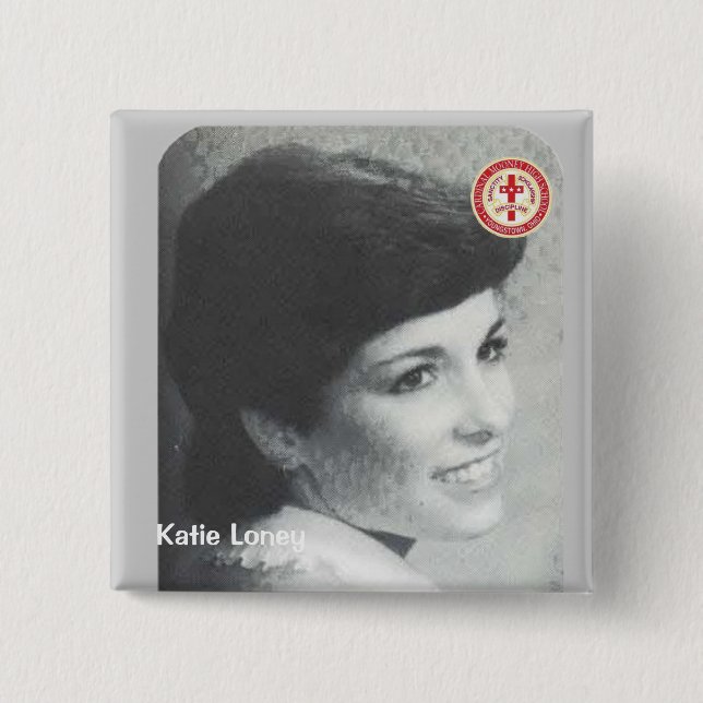 Katie Loney 2 Inch Square Button (Front)