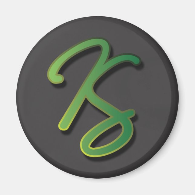 Katie Stodder - Aimant rond (noir) (Devant)