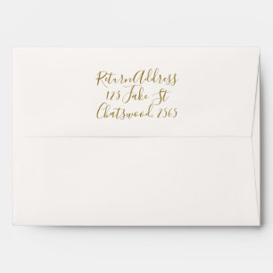Katie - Watercolour Pastel Ivory Wedding Envelope